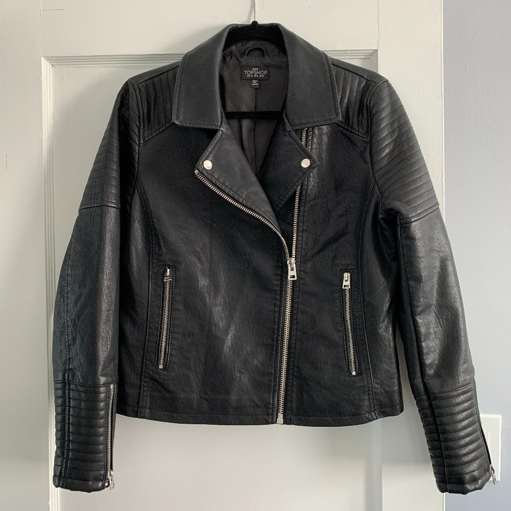 Topshop Faux Leather Jacket